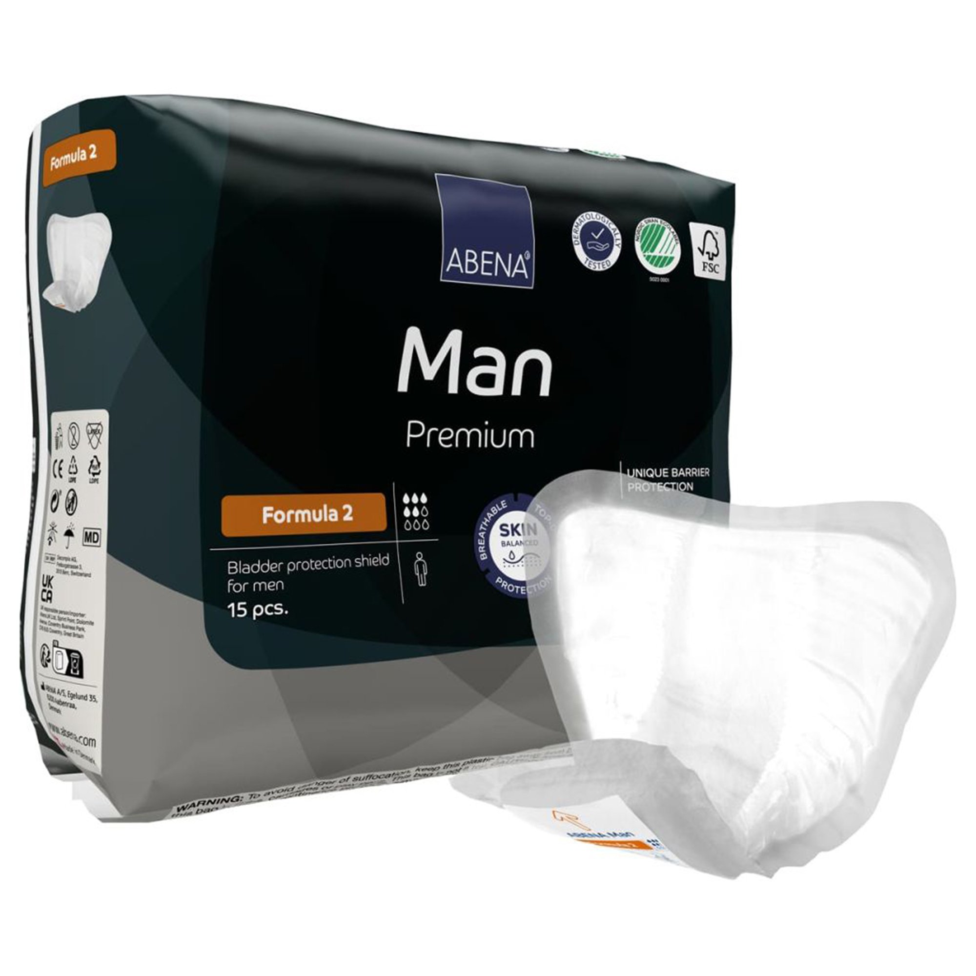 What are the dimensions of the Abena Man Premium pad?