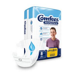 Comfees Youth Diapers, Size 8 Questions & Answers