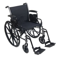 Could you tell me the overall width of the McKesson lightweight wheelchair?