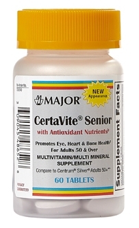 What ingredients does the certavite senior multivitamin contain?