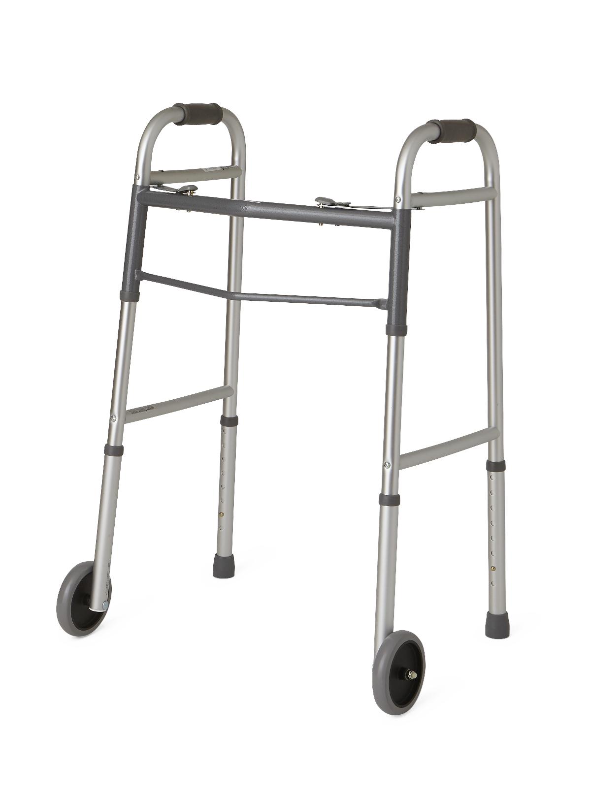 Can the height be adjusted on the Guardian Walker with wheels?