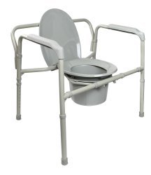 Is there a splash guard for the McKesson commode chair's toilet use?