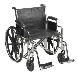 Is the McKesson Heavy Duty Wheelchair suitable for a tall amputee?