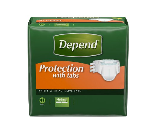 Are Depends with tabs available in large size? Comparable to Prevail Perfit?