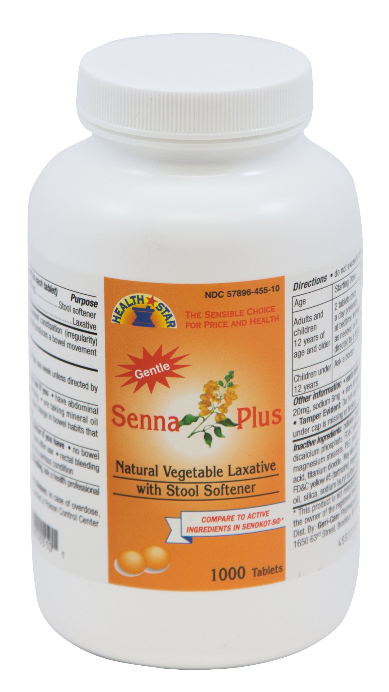 What is the mg content in each Senna Plus tablet?