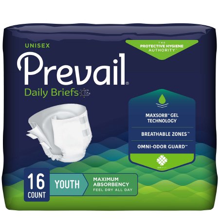 Is there a large size option for the Prevail PM Youth Briefs?