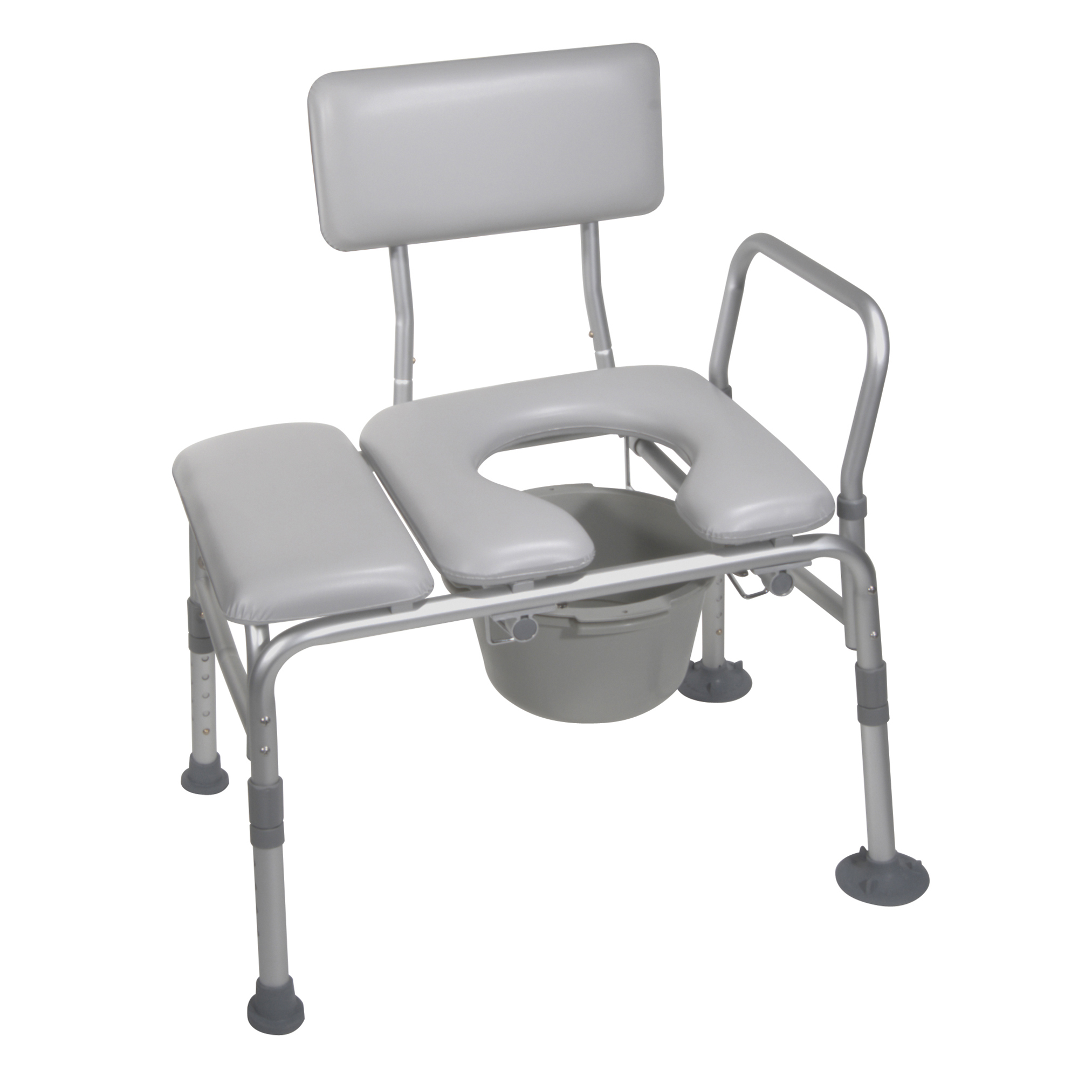 Padded Transfer Bench with Commode Opening Questions & Answers