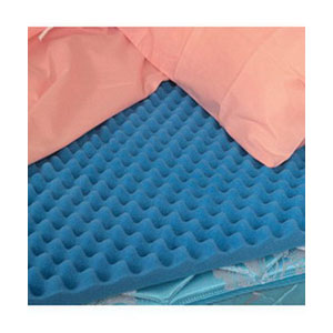 What type of foam is used in the Mabis Healthcare convoluted pad?