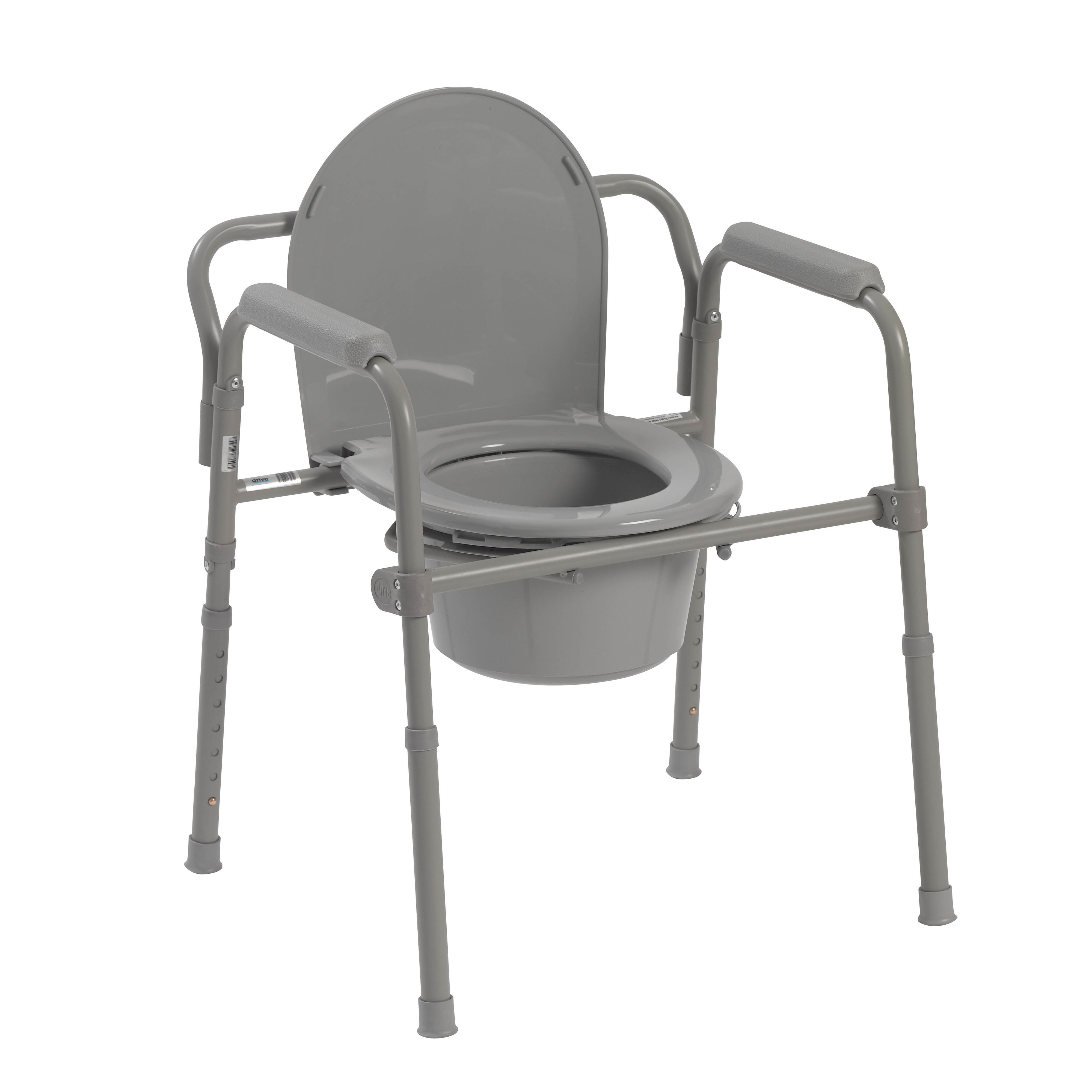 Could you provide the splash pan height for the folding bedside commode?