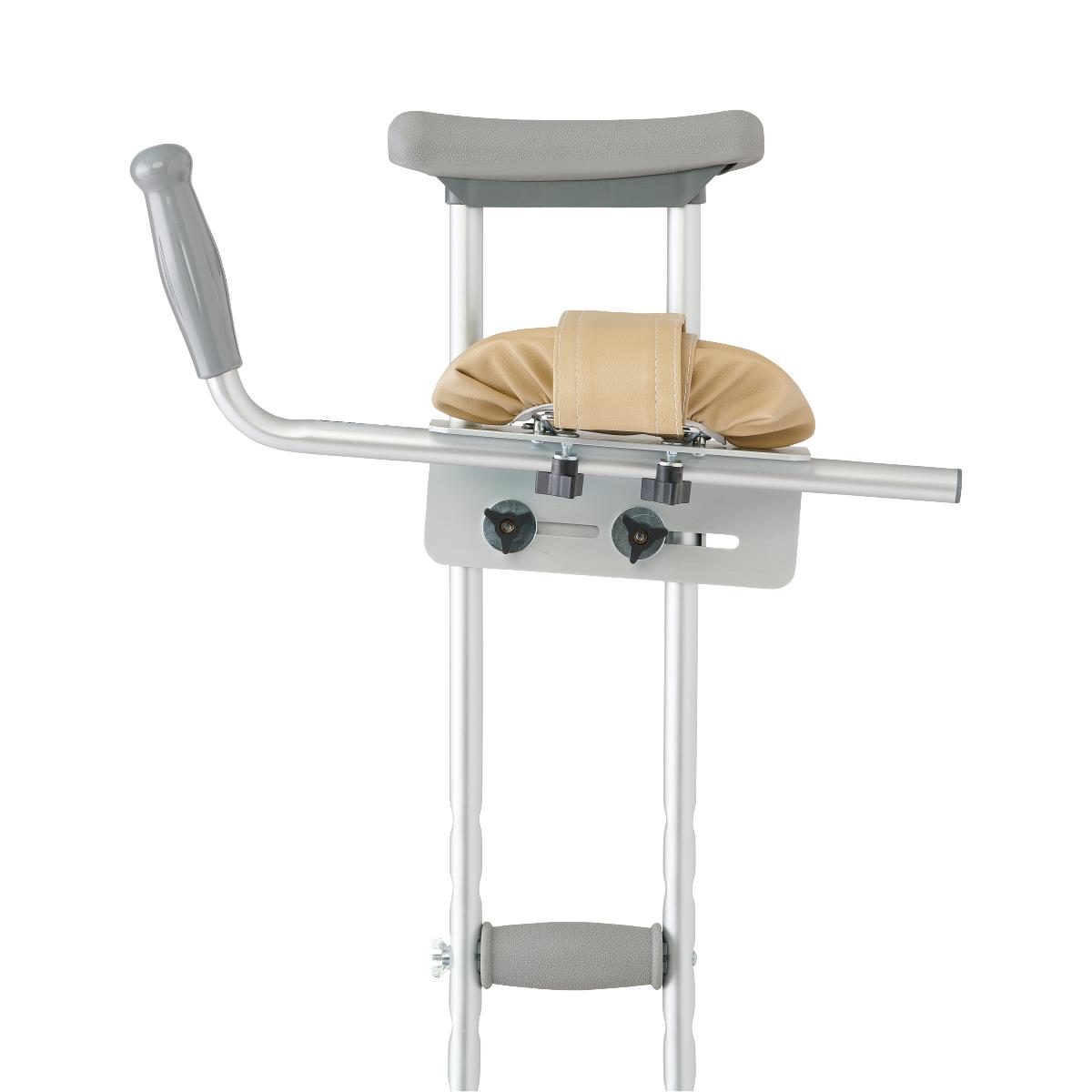 Does the crutch attachment platform have a padded armrest?