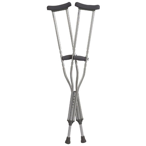 What’s the height limit on the crutches size chart for users?