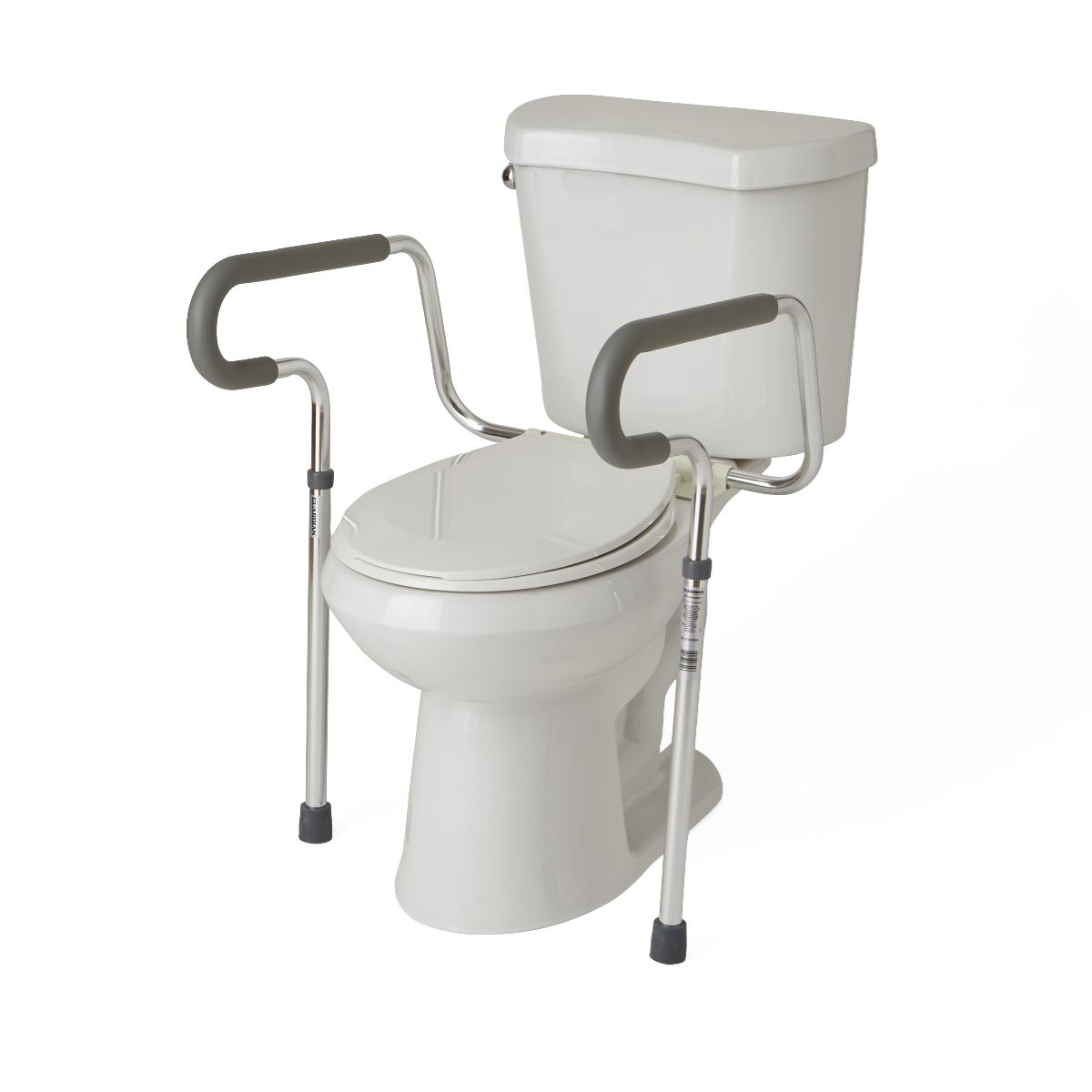 Are toilet safety rails Medicare-covered and fit one-piece toilets? Is there an installation fee?