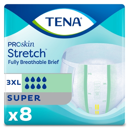 What are the shipping dimensions of the TENA Bariatric Brief pack?