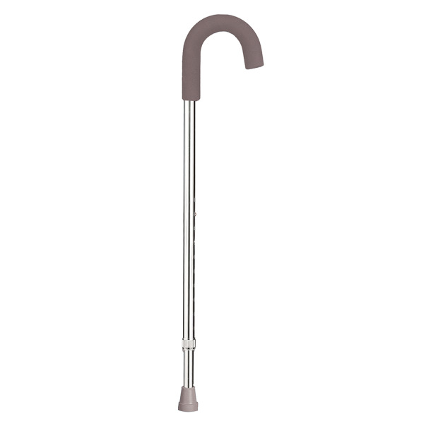 Is the round handle cane available with a black or chrome bottom?