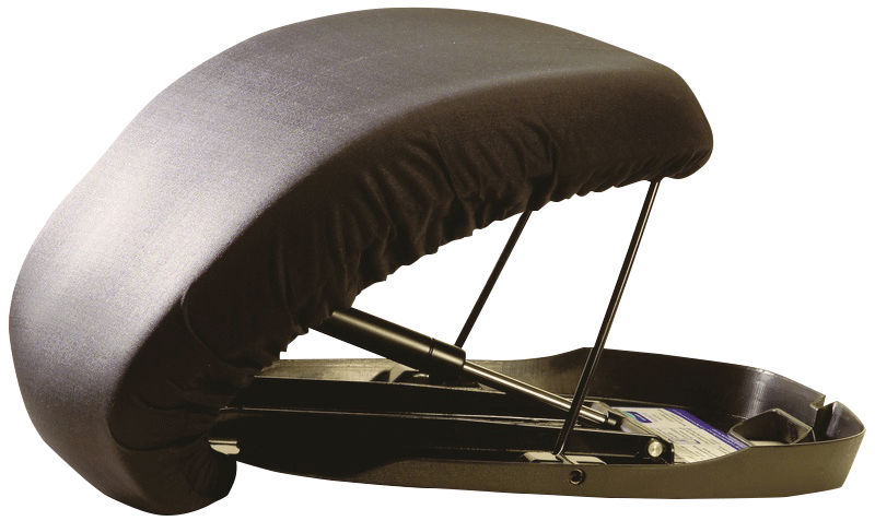 Could my husband use the manual lifting cushion to transfer from his chair to a scooter since he can't stand due to MS?