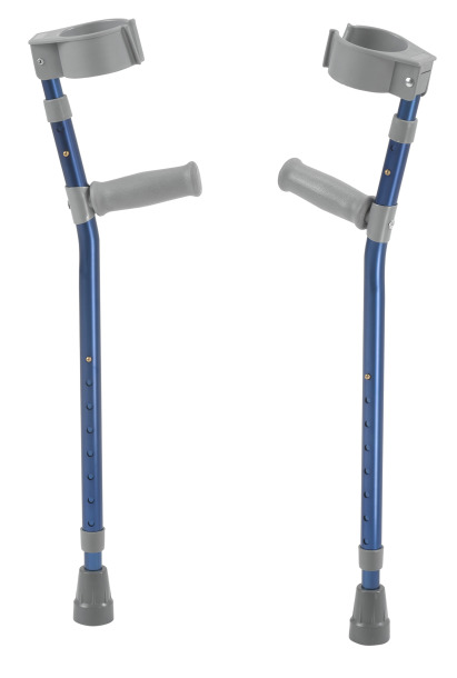 Could you provide the measurements for 3 sizes of pediatric forearm crutches?