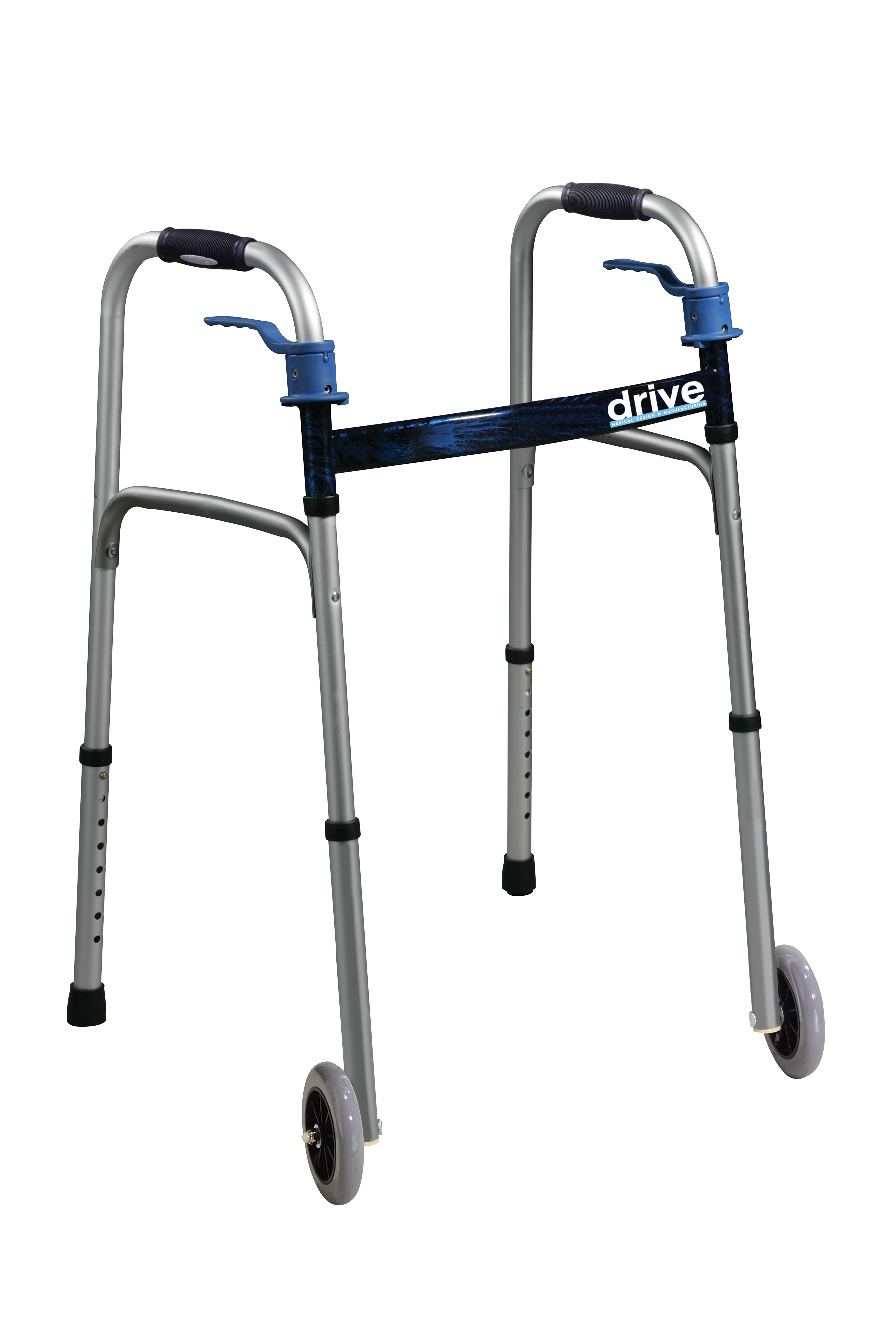 What size Drive Medical Trigger Release Folding Walker fits someone 5.4-5.6 feet tall?