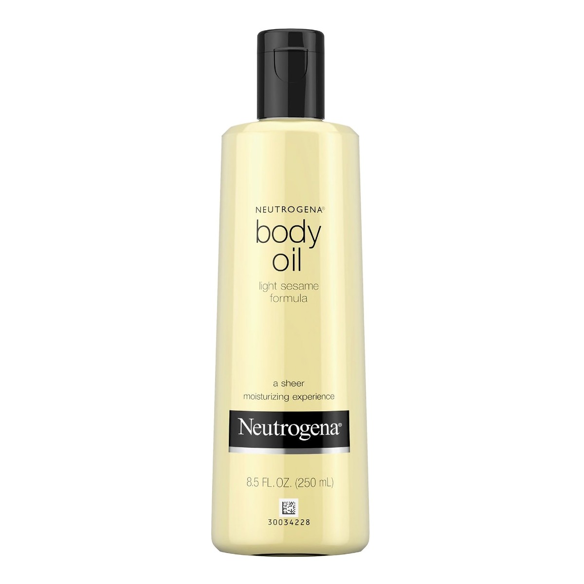 What is the ounce capacity of the Neutrogena Bath Oil bottle?