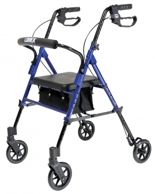 What is the handle height of the adjustable rollator?