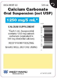 When will the calcium carbonate oral suspension be available?