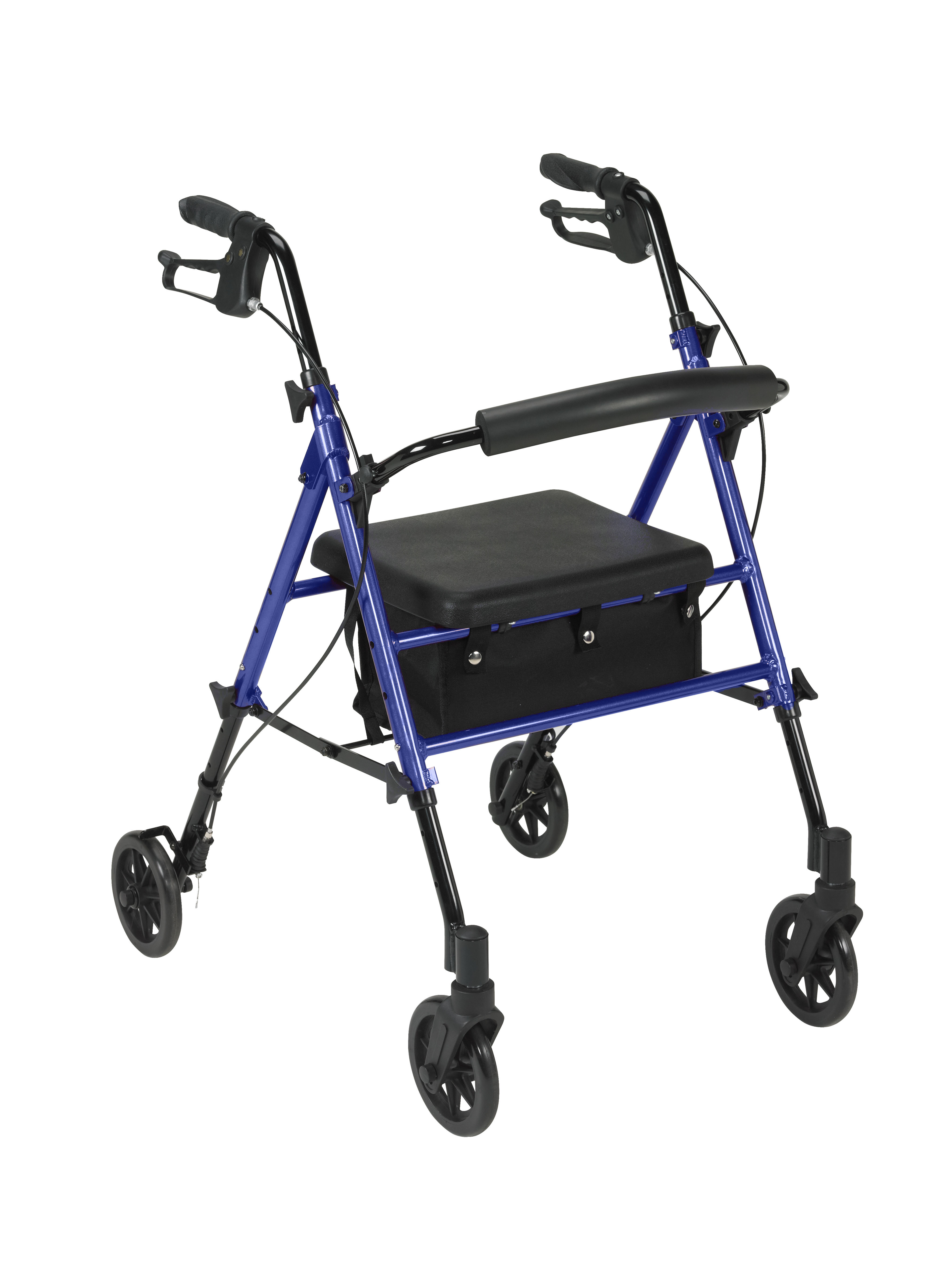 What is the maximum weight capacity for a height adjustable rollator?