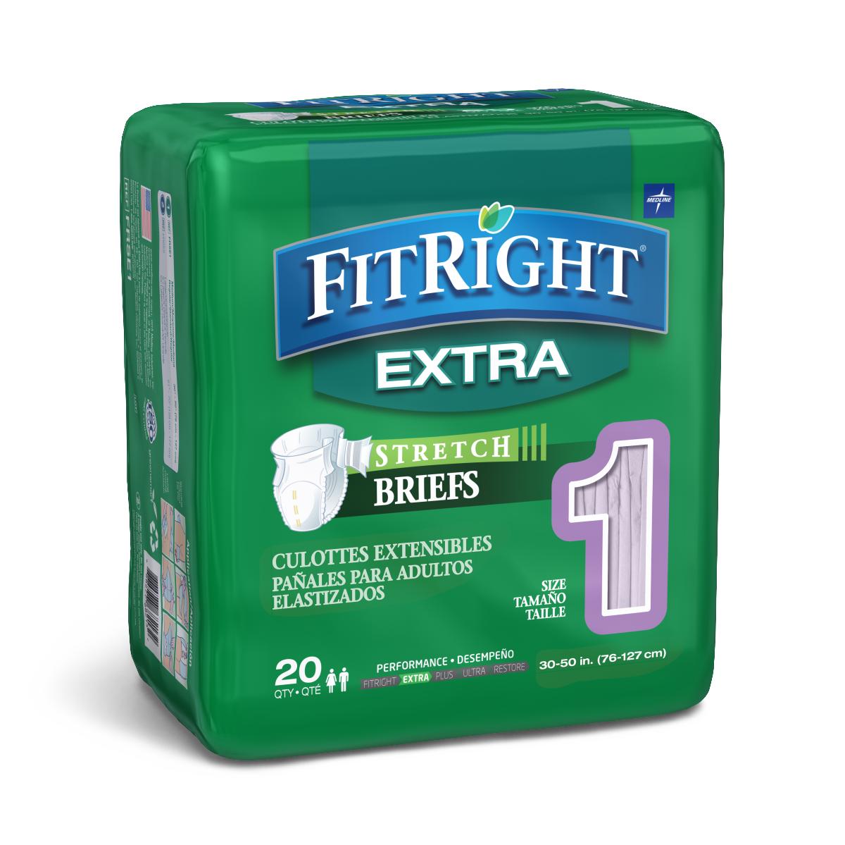 What size range does FitRight"medium fit in these briefs?