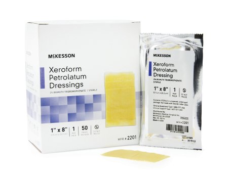 Which carrier do you use for McKesson Xeroform Petrolatum Dressing?