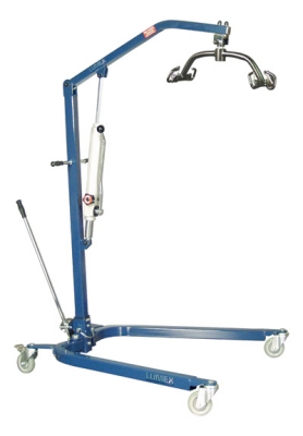 Can the Lumex hydraulic patient lift raise a patient clear of the bed?