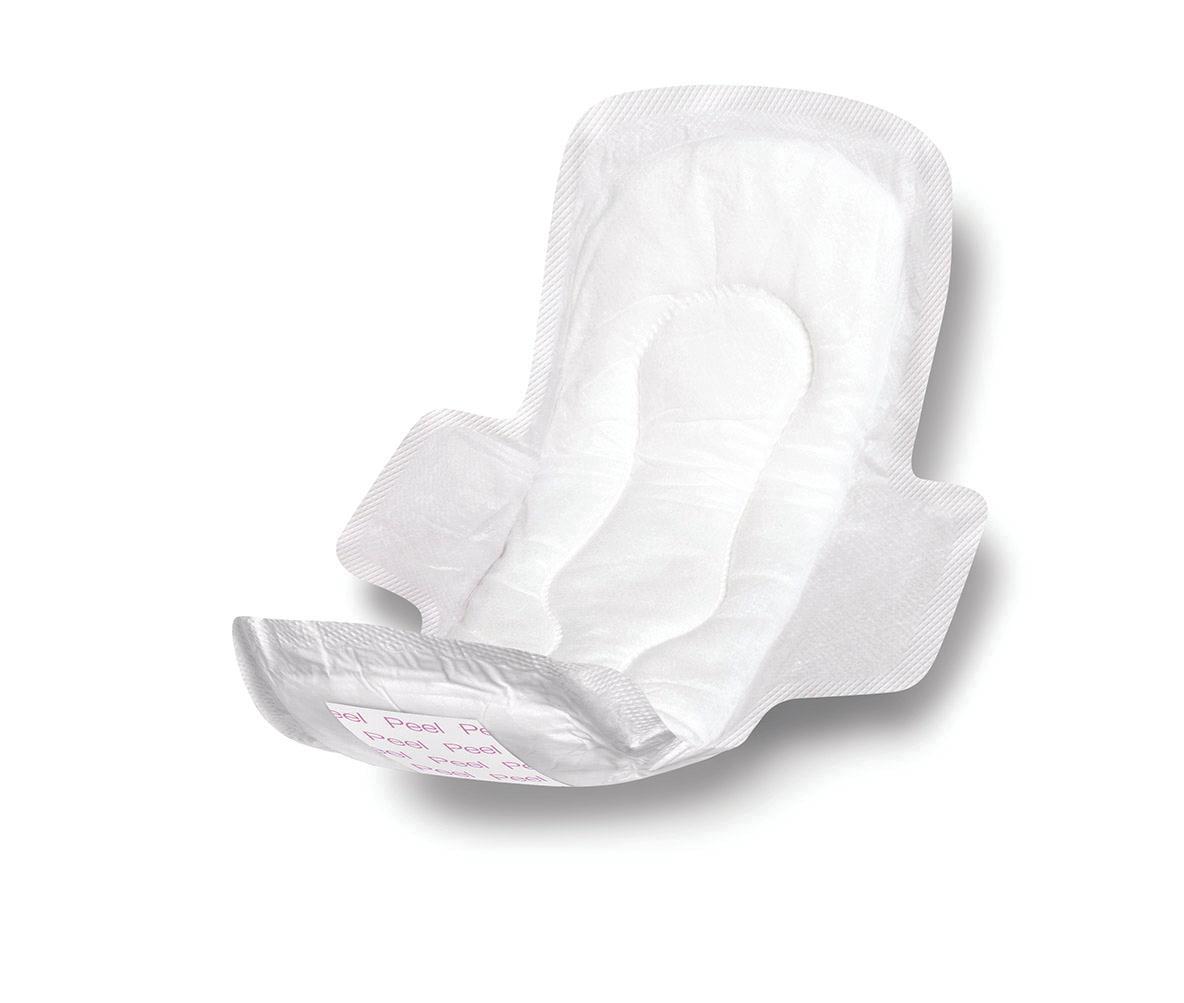 How do you use Ava sanitary pads with adhesive and wings?