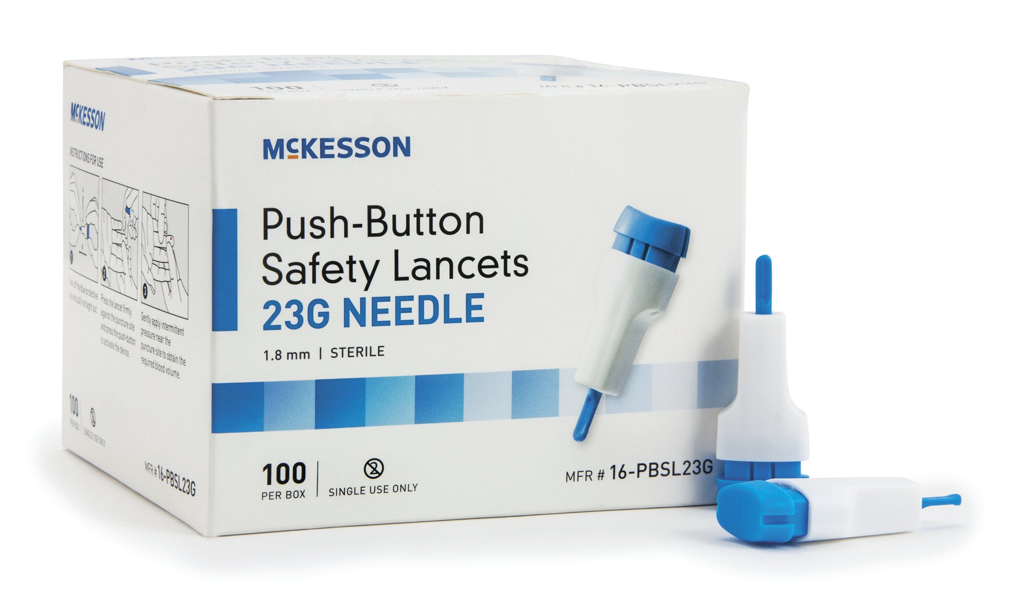 I'm interested in the McKesson Push Button Safety lancet needle, but I'm unsure which gauge to order.