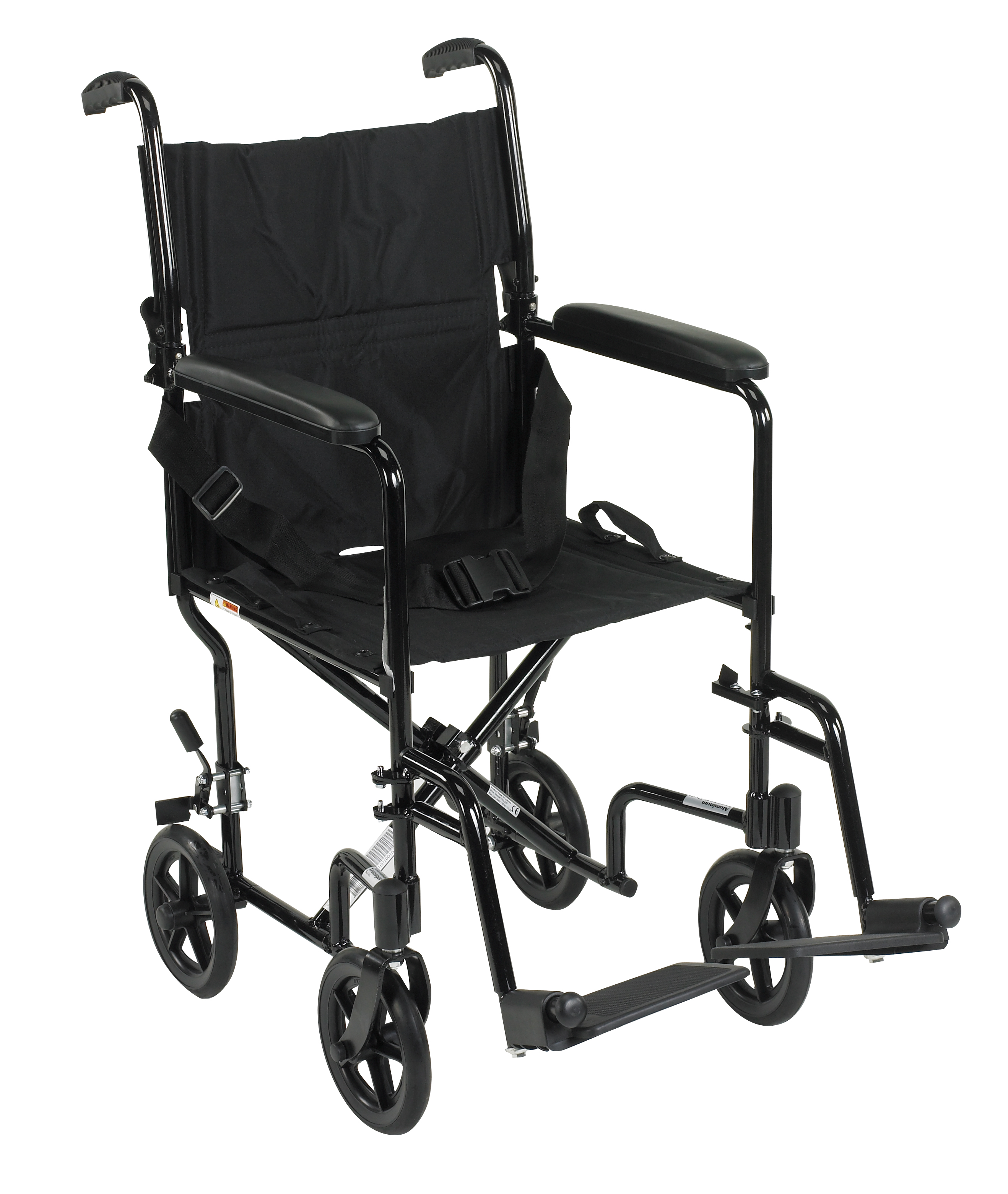 Can a 19" seat on this lightweight transport wheelchair pass a 22" door? What is its width when fully opened?