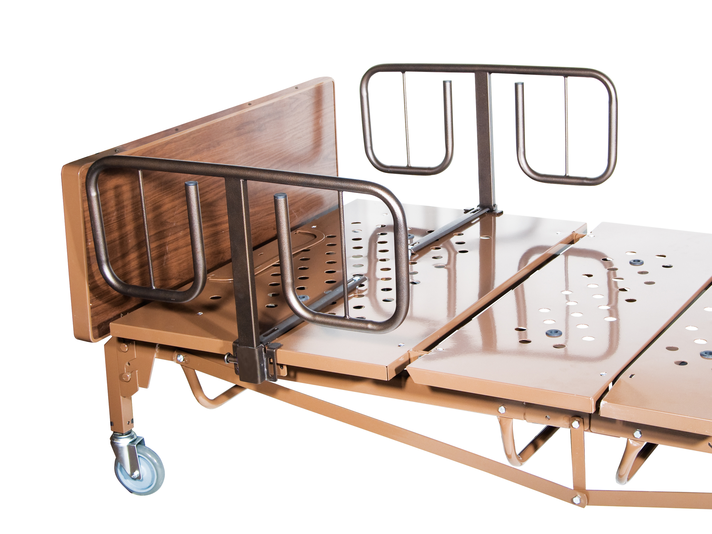 Can t-rails be used on a standard home hospital bed without a barista?