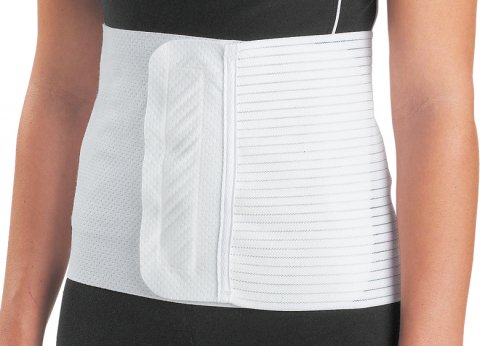 Does the abdominal binder feature a Velcro closure?