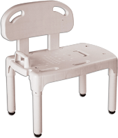 What is the max seat-to-floor height for the Carex Universal Transfer Bench?