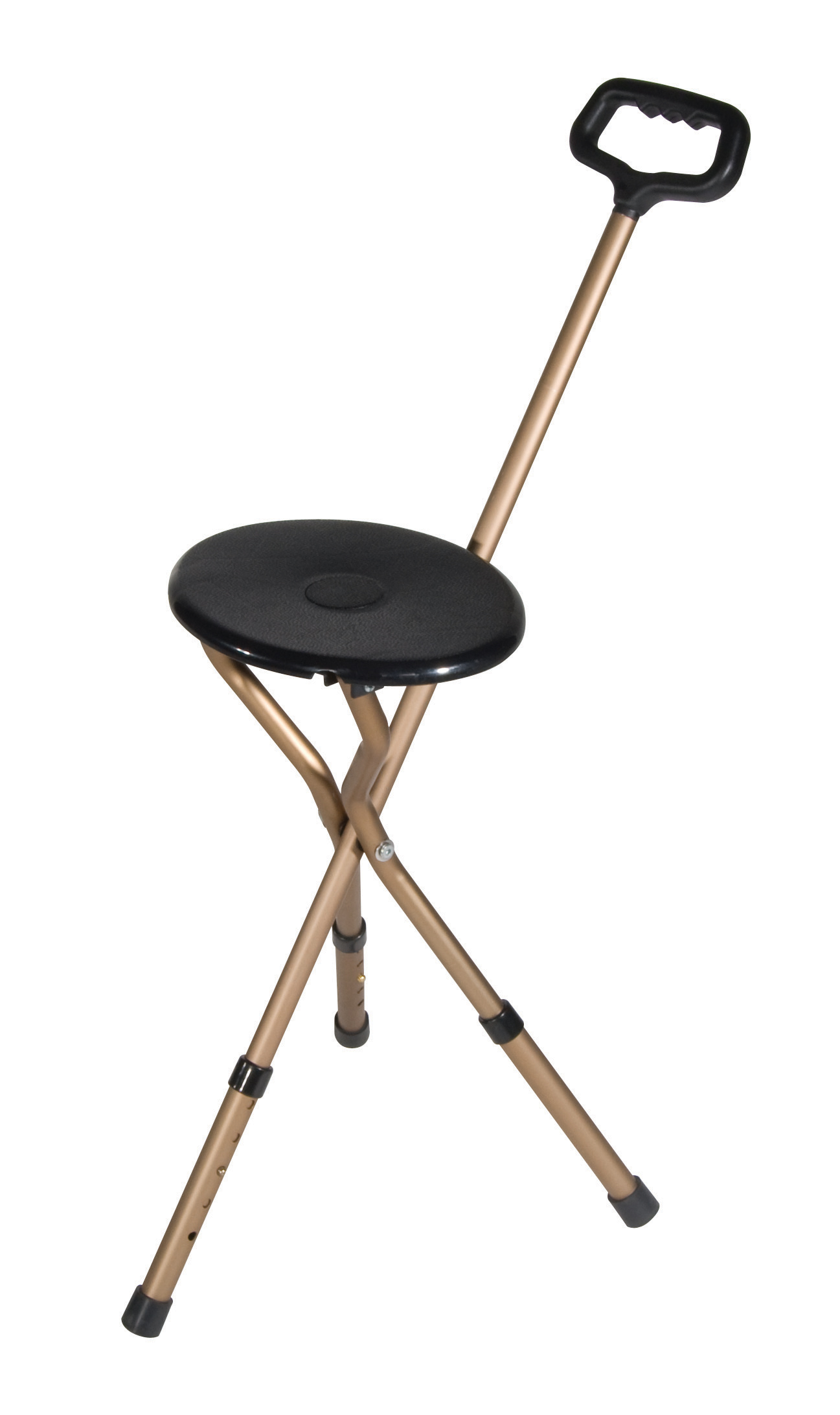 Folding Lightweight Cane Seat, Bronze, Adjustable Height Questions & Answers