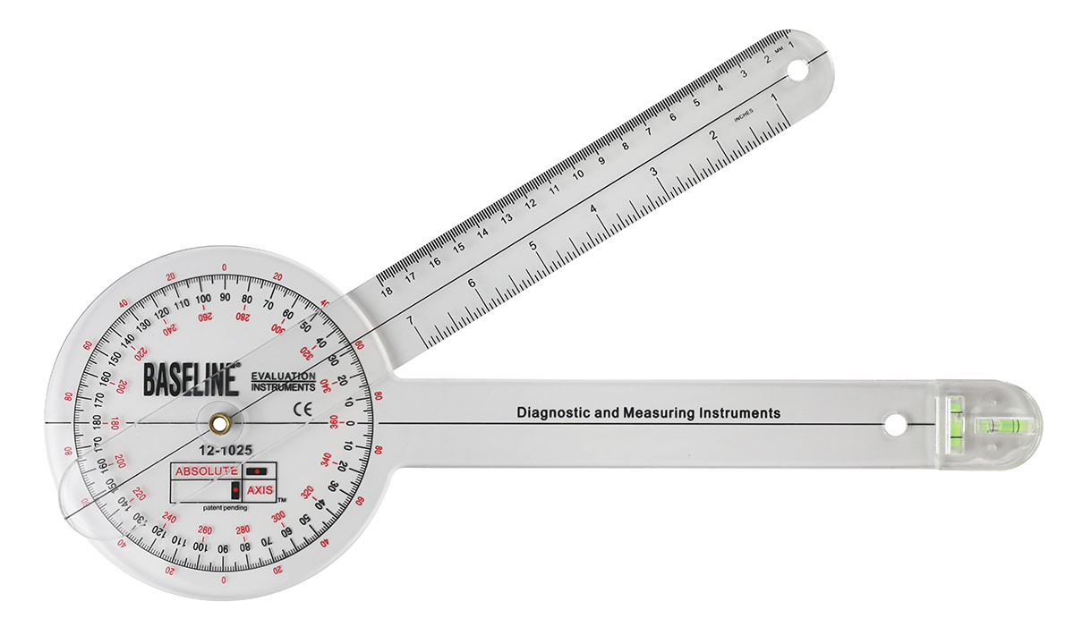 Baseline Plastic Absolute+Axis Goniometer - 12 Inch Arms Questions & Answers