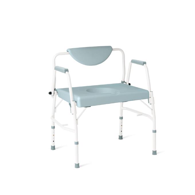 Can you provide the width for the Medline Bariatric Drop-Arm Commode?