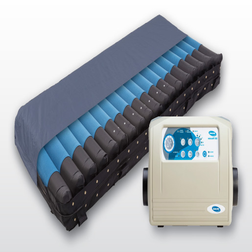 What is the airflow rate of the Invacare low air loss mattress?