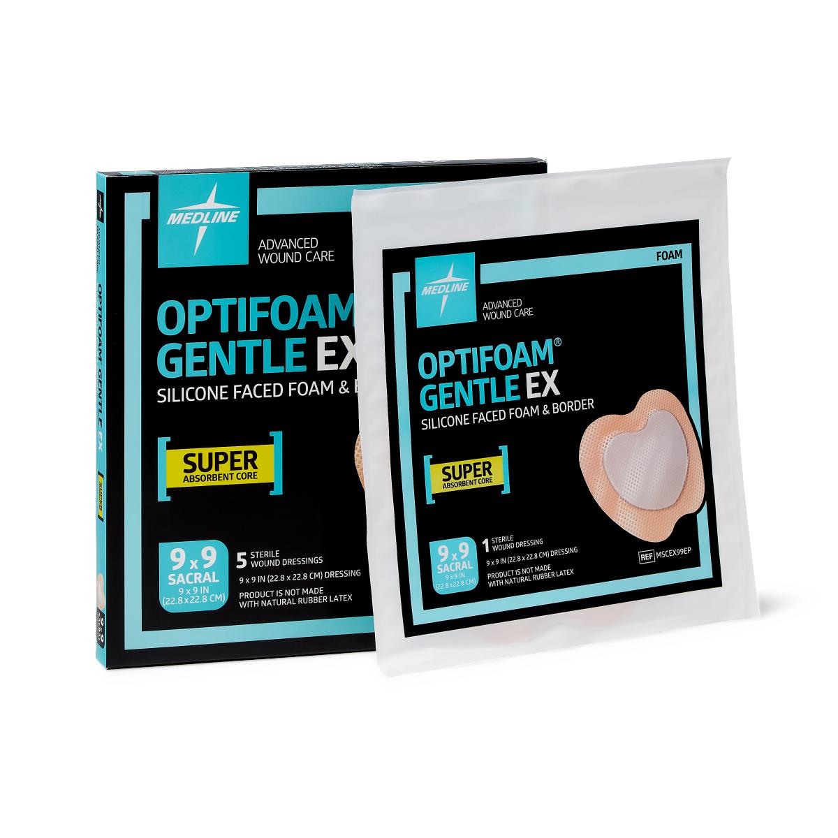 Is there a 4x4 size available for Optifoam Gentle EX dressings?