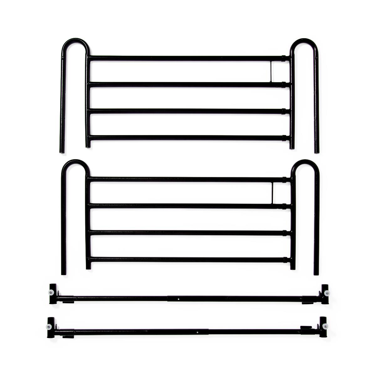 How do the medline rail side spring loaded 4 bar attach to the bed?