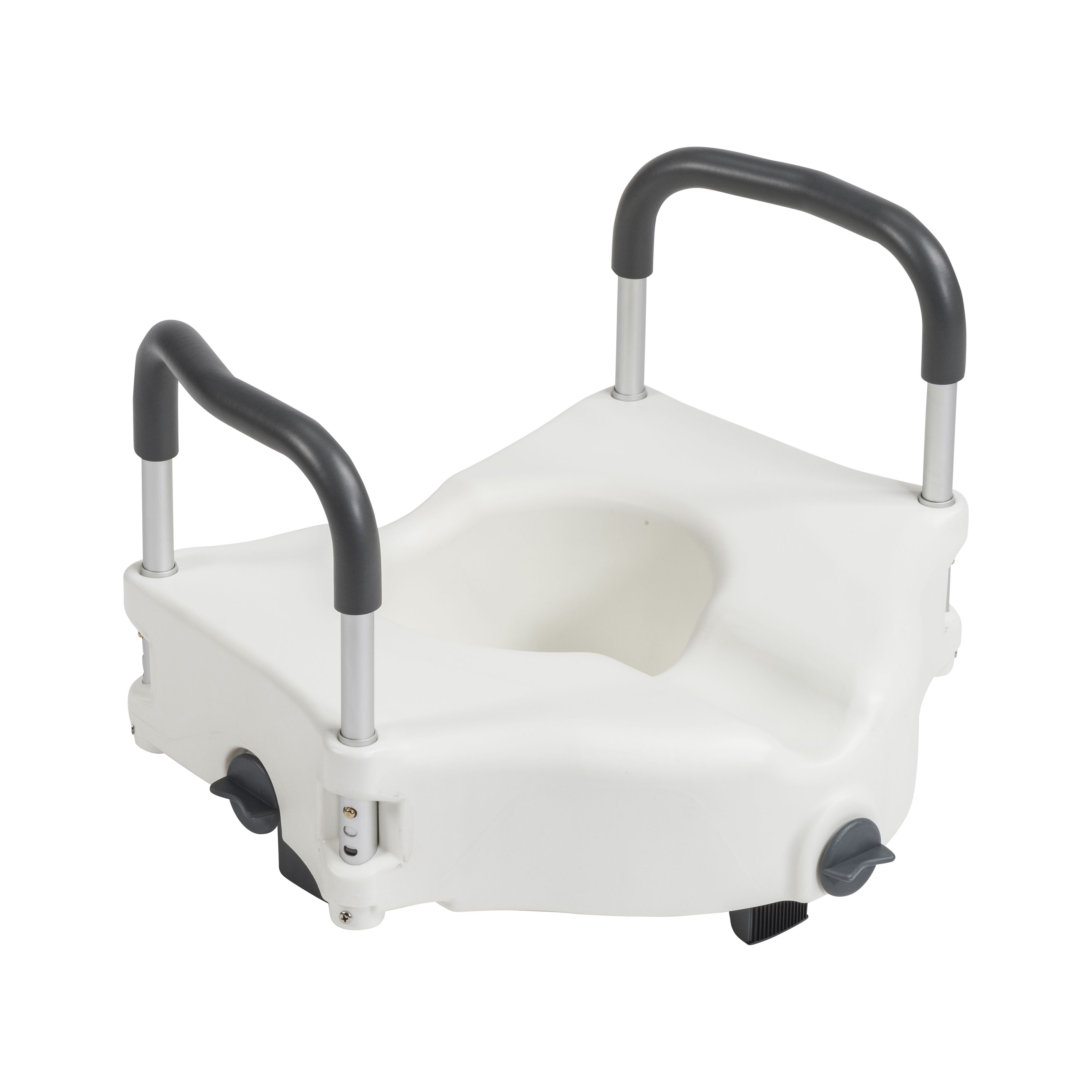 Is it possible to remove the handles from the raised toilet seat?