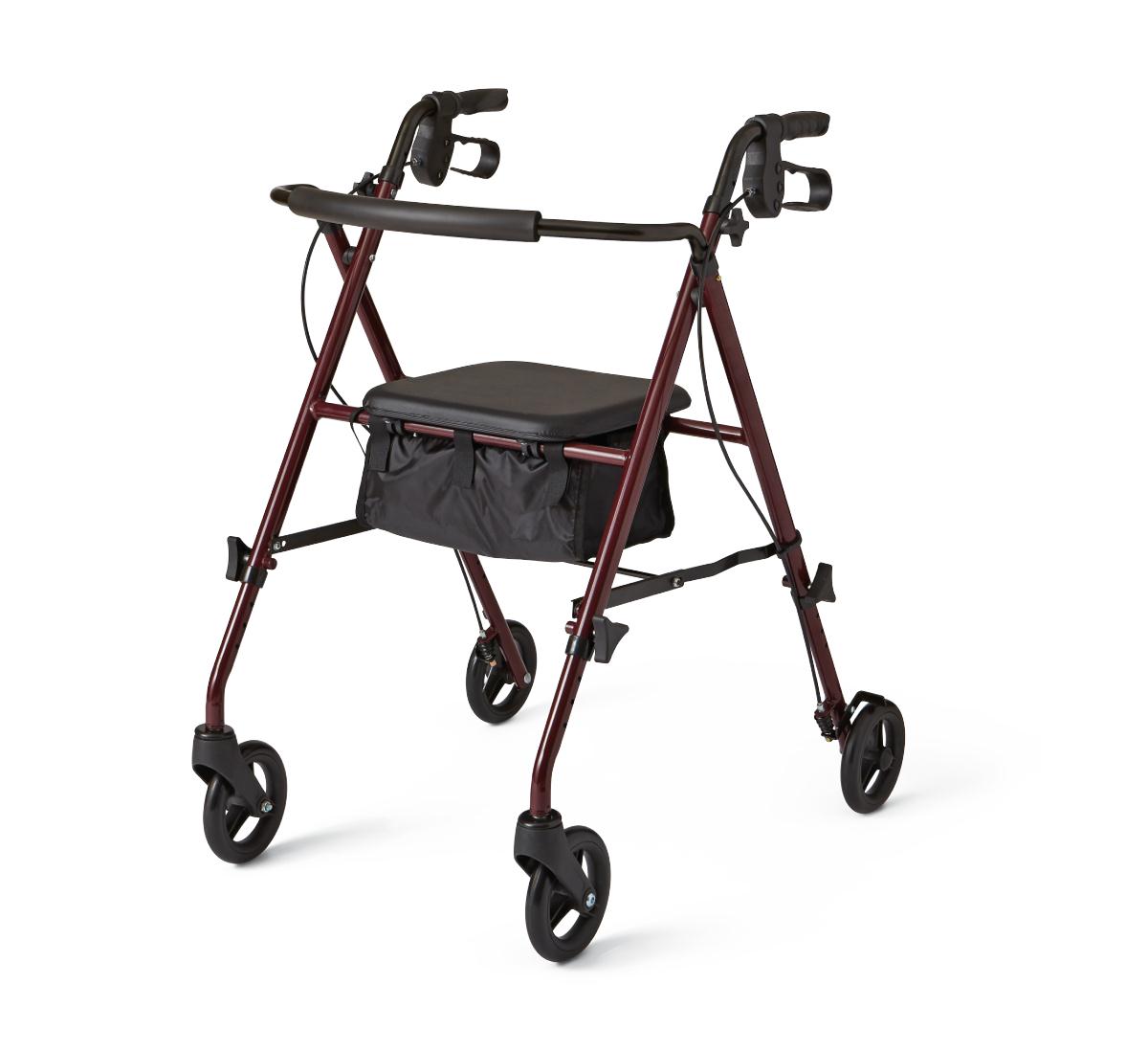 Medline Basic Red Steel Rollator Questions & Answers