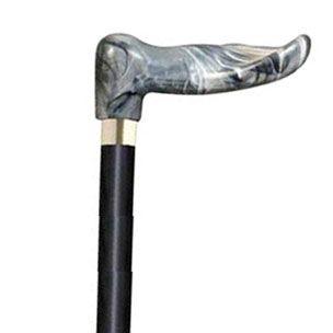 Wood Cane with Gray Marble Palm Grip Handle, Right Questions & Answers