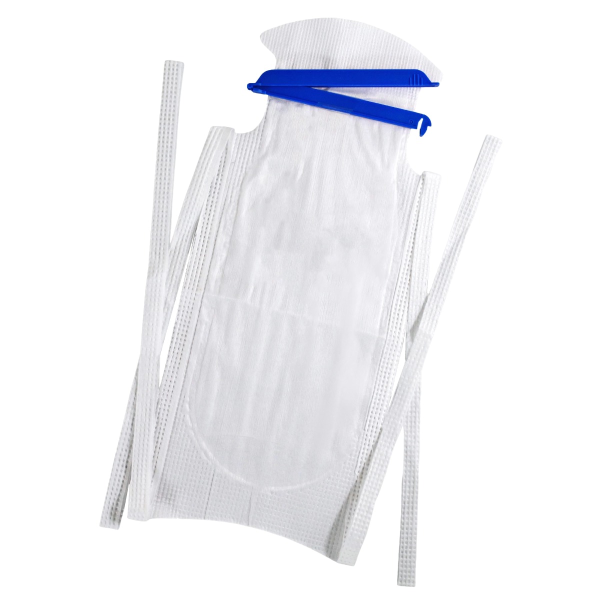 How can I reopen the clamp on hospital ice bags to reuse them?