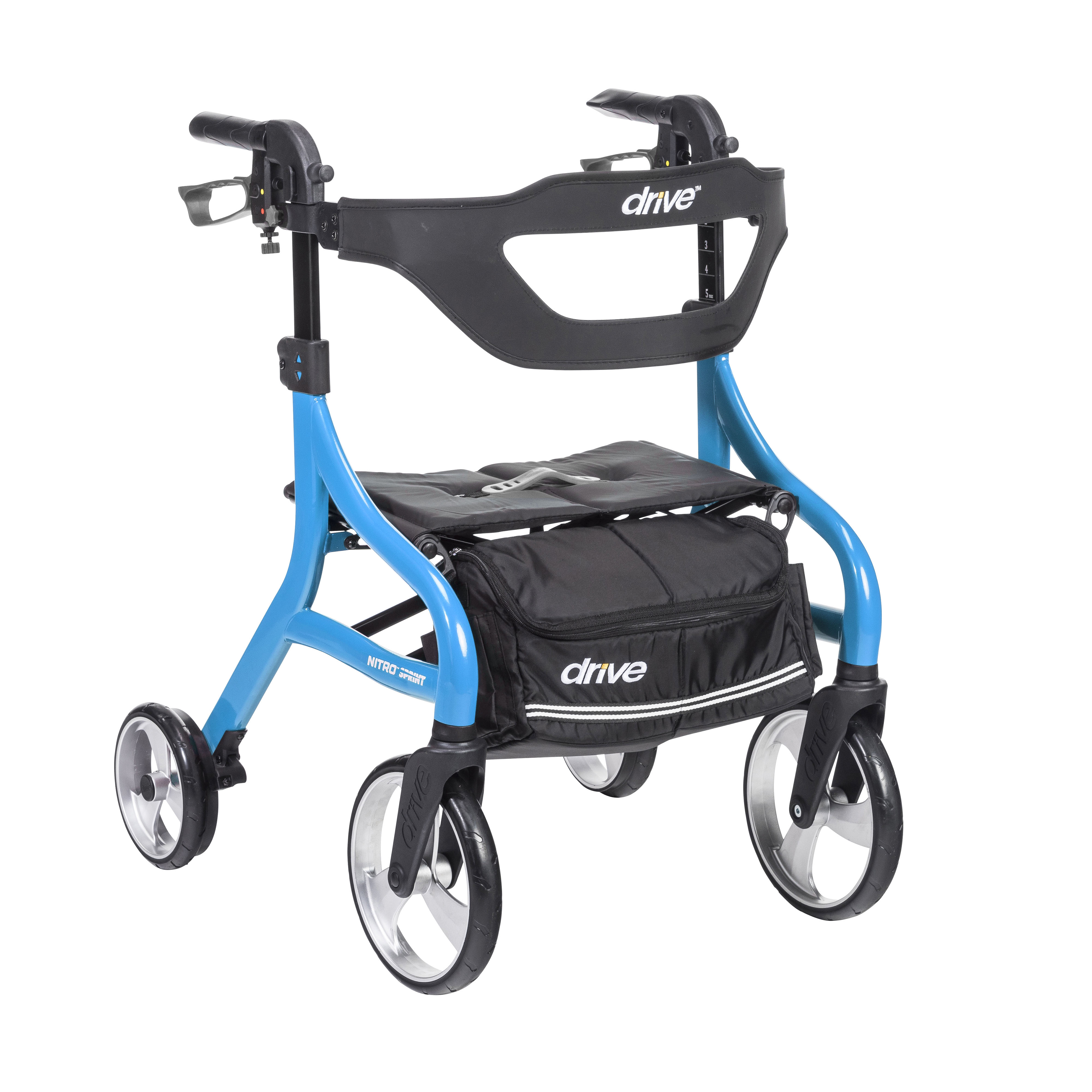 How do I open the Nitro Sprint Rollator without a guide?