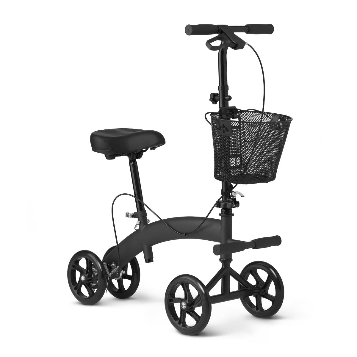 I'm just over 5 feet tall. Can I adjust the seated scooter handlebars?