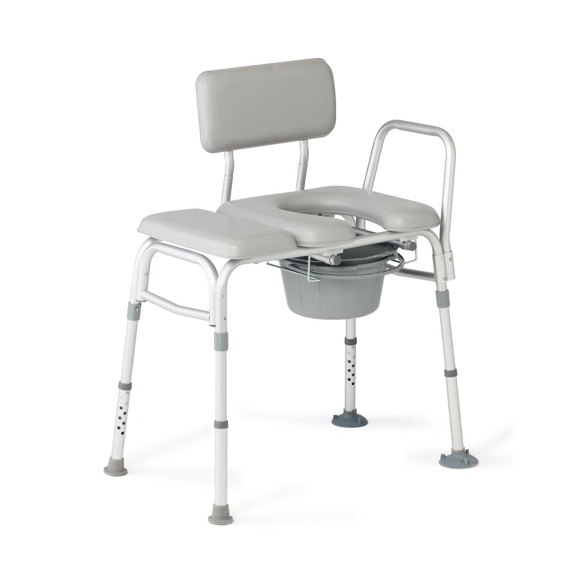 Combination Transfer Bench and Commode, Padded, Each Questions & Answers