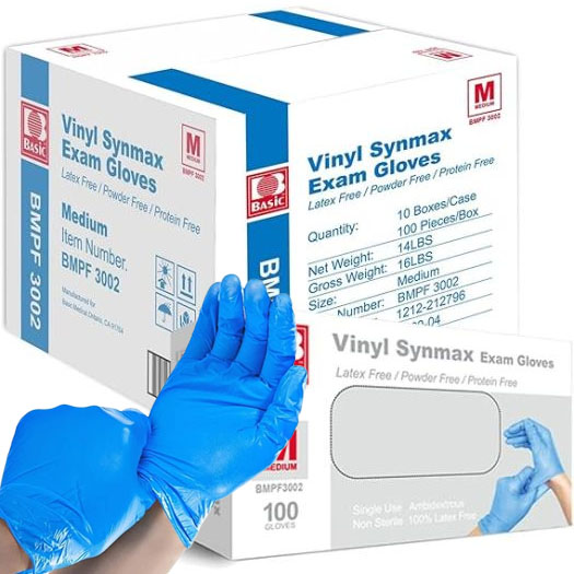 Basic Medical Vinyl Blue Gloves Questions & Answers